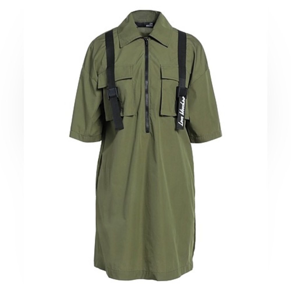 Love Moschino zip-up cotton blend dress